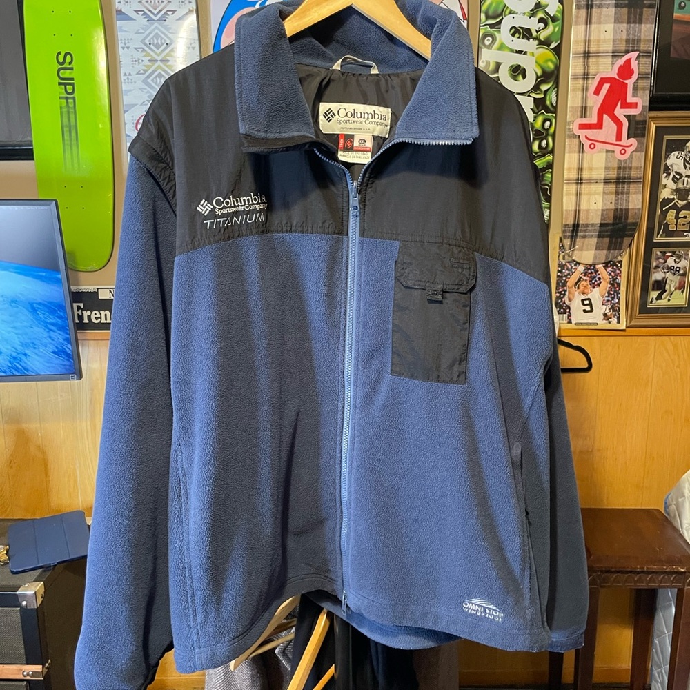 Columbia Sportswear Men's Blue and Black Jacket Mens size XXL